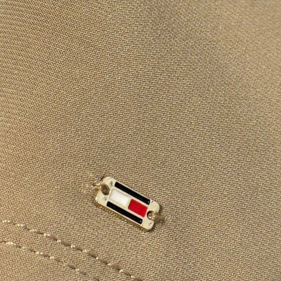 Tommy Hilfiger Tan Ruffle Sleeveless Blouse Sz XL Soft Elegant Chic Casual Top - Picture 6 of 12